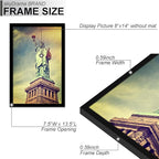 100% Solid Wood 8x14 Picture Frame Set of 3, Black Frame for 8 x 14 Inch Picture Poster Photo, Light Weight 8 by 14 HQ Matte Black Frame for Wall - 3 Pack/Black/8"x14"