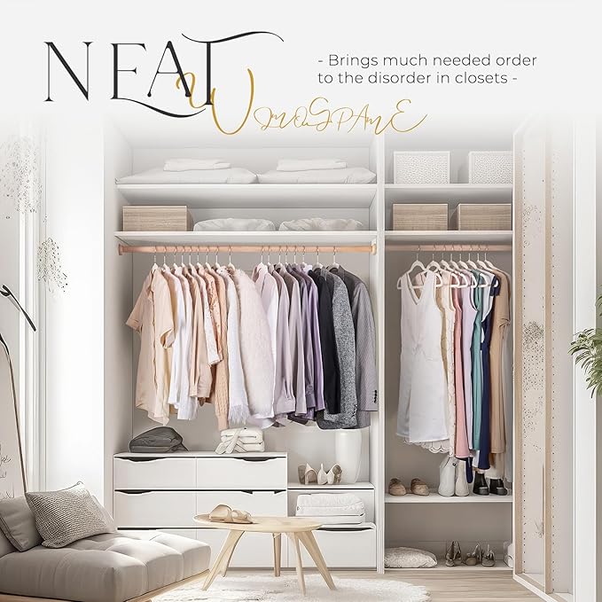 HOUSE DAY Premium Velvet Hangers 50 Pack Ivory, Non-Slip Flocked Felt Hangers, Sturdy Clothes Hanger with 360° Rotatable Hook, Heavy Duty Durable Slim Coat Hanger for Closet Space Saving
