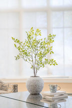 Rustic Farmhouse Textured Ceramic Vase, Large Round Distressed White Pottery Flower Vase for Centerpieces, Kitchen, Living Room, Bedroom, Table Top Decor, Gift & Weddings