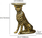 Cheetah Statue, Large Leopard Sculpture, Sitting Cheetah Ornament, Sofa-Side Sculpture, Home Decor, Floor Decoration