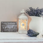 I Still Remember The Days I Prayed Sign Inspirational Table Blessed Signs Living Room Decor Wood Table Centerpieces Box Signs Farmhouse Decor House Prayer Wooden Rustic Gift for Bedroom Shelf(Gray)