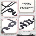Bnesi Metal Wall Art Sign 4-Piece Set: Love, Faith, Family, Hope - 15 x 8 in Waterproof Religious and Spiritual Hanging Cross Wall Decor for Home Decoration