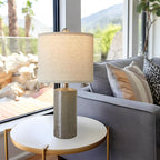 G-SAFAVA 20.25" Small Table Lamps Set of 2 Modern Ceramic Lamps for Living Room Farmhouse Bedside Lamps Boho Lamps for Night Stands Grey Bedroom Lamp Side End Table Lamps