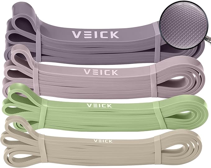 VEICK Resistance Bands for Working Out, Exercise Bands, Workout Bands, Pull Up Assistance Bands, Long Heavy Stretch Bands Set for Men Women, Power Weight Gym at Home Fitness Equipment