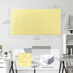 Large Cork Board for Office, 8 Pack Felt Wall Tiles with Slat Wall Paneling and Safe Removable Adhesive Tabs, Felt Bulletin Board Pin Board Cork Boards for Walls - Butter Yellow