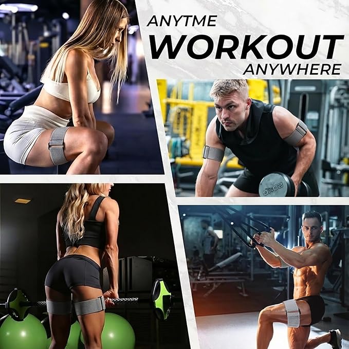 BFR Occlusion Bands for Women Glutes Blood Flow Restriction Bands Best Fabric Resistance Band Adjustable Bundle Booty Band for Exercising Legs Butt Hip Building Workouts Squat Butt Thigh Fitness