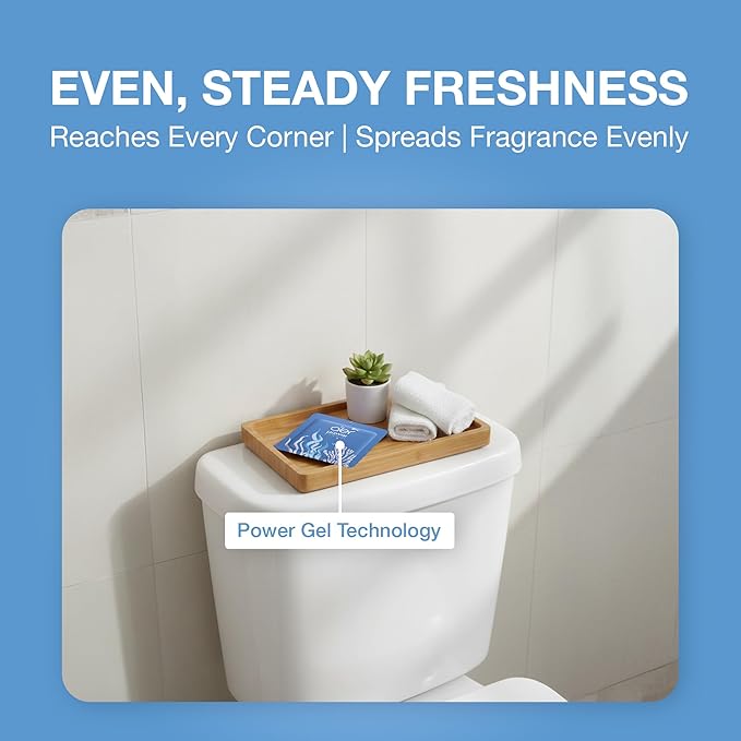 Godrej Aer Power Pocket Sea Breeze Bathroom Fragrance 10 g, 6-Pack, Blue