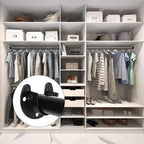 10 Pack Stainless Steel Closet Rod Bracket, 1-1/4 Inch Closet Rod Holder, Heavy Duty Closets Rods Support Brackets, U Shaped Closets Pole Sockets Flange Rods Holder for Curtain Rodd (Black)