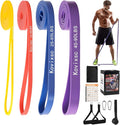 Resistance Bands for Working Out, Pull Up Assistance Bands, Exercise Workout Bands for Men & Women, Gym Bands with Door Anchor & Handle, Stretching Bands for Physical Therapy, Muscle Training