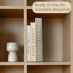 Aesthetic Decorative Books, Set of 3 Linen Fake Book Boxes, Faux Book Decor for Coffee Table, Bookshelf, Entryway Tables