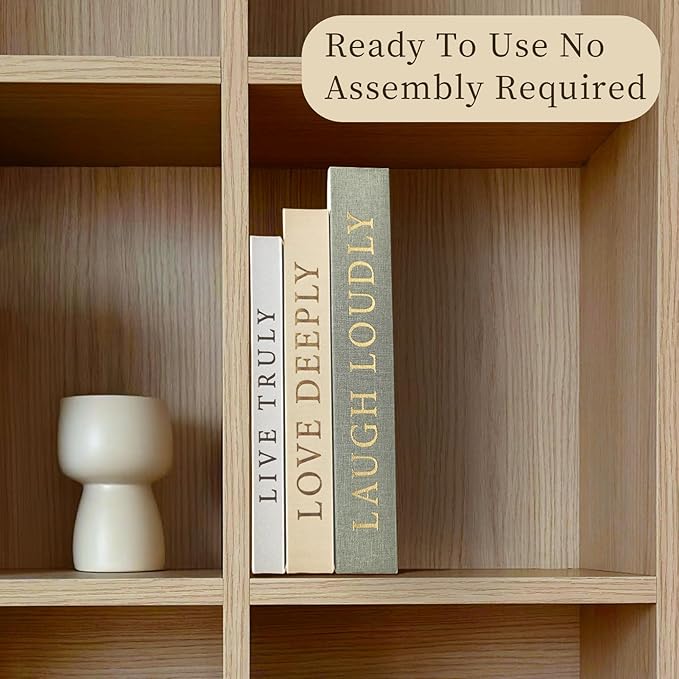 Aesthetic Decorative Books, Set of 3 Linen Fake Book Boxes, Faux Book Decor for Coffee Table, Bookshelf, Entryway Tables