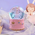 Unicorn Snow Globes for Girl,6.5IN Pink Music Snowglobes with LED Lights and Automatic Snowfall,Home Decor Glass Ball for Kids Bedroom Birthday for 5-18 Year Old Girl(6.5x4.1IN