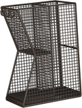 Umbrella Stand Rack Umbrella Holder Bin Large Capacity with Drip Tray Metal Storage Container Umbrella Stand Holder for Hotel, Black