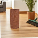 VOSAREA Indoor Umbrella Stand with Rattan Weave Design Plastic Holder for Entryway Cafes Hotels Efficient Umbrella Storage Organizer for Canes and Walking Sticks