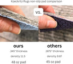 KOECKRITZ RugLock 6'10" x 9'10" Rug Pad – Non-Slip Felt & Rubber Dual Surface Rug Gripper, 0.345" Thick Cushion, Strong Grip Floor Protection, Safe for All Floors
