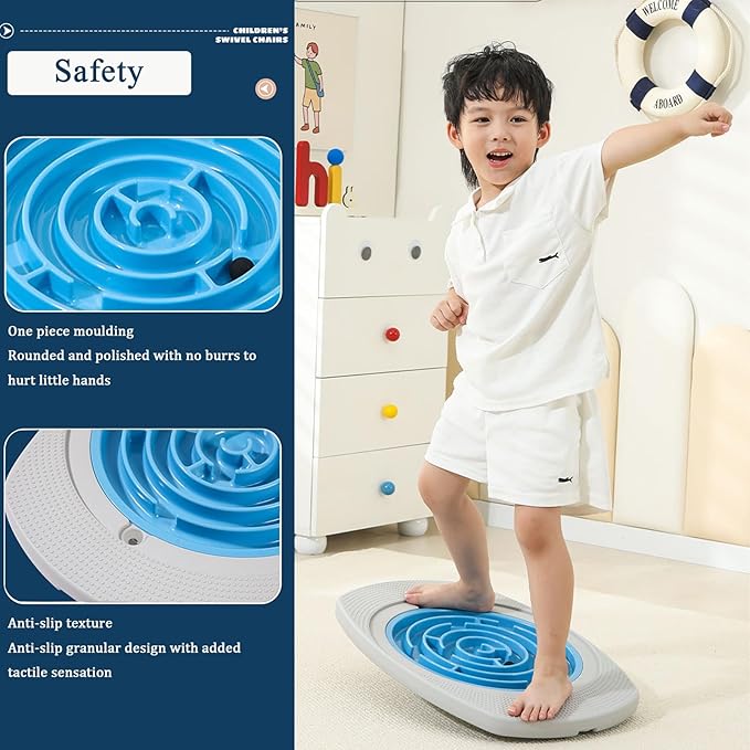 Balance Board Maze,Swing Maze Balance Board with 3 Interchangeable Turntables and 2 Balls for Exercise,Physical Therapy and Recreation
