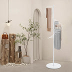 Freestanding Scarf Holder Stand,Spiral Scarf Display Rack,Holder Hijab Stand,Commercial Hijab Organizer,Scarves Rack,Metal Scarf Racks,Hijab Organizer,Belt Pants Hanger For Clothing Store Home (White)