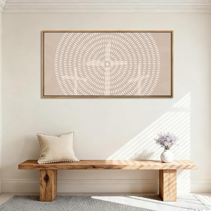 Jesus Wall Art Framed Jesus Feeds The 5000 Canvas Wall Art Christian Paintings Modern Abstract Artwork Neutral Christian Wall Decor Modern Religious Pictures for Living Room Bedroom Office Farmhouse 40x20 Inch