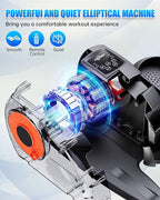 Under Desk Elliptical Machine, Electric Elliptical Leg Exerciser for Seniors with 12 Adjustable, Portable Quiet Elliptical Exercise Machine, Seated Pedal Exerciser with Remote Control