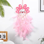 Geelin Axolotl Dreamcatcher Wall Decor Cute Animal Wall Hanging Dreamcatcher with Feather Axolotl Birthday Party Handmade Gifts for Girls Room Bedroom DIY Decor