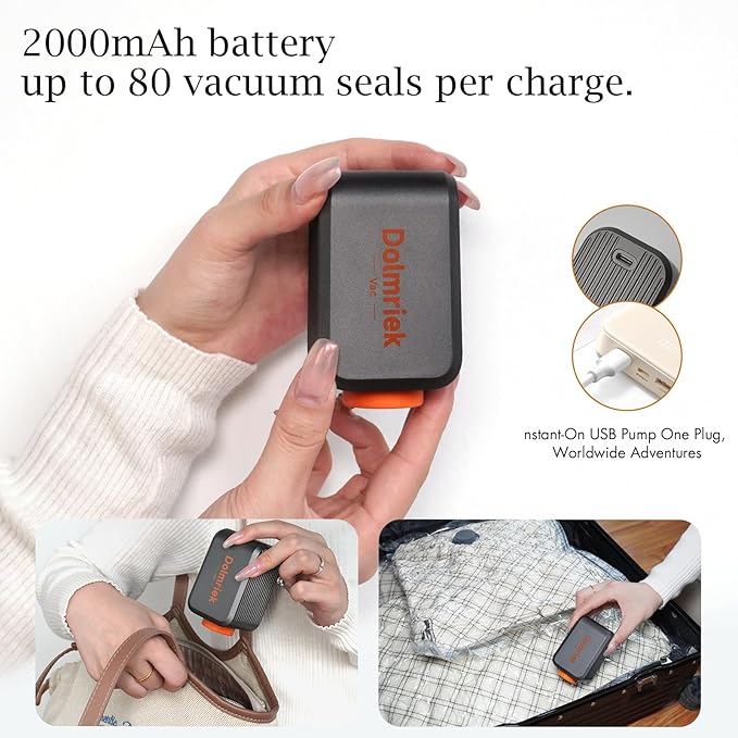 Travel Vacuum Storage Bags with USB Electric Pump, 18 Pack Compression Seal Bags for Luggage and Suitcase, Space Saver for Clothes and Clothing