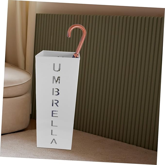 Multi-functional Metal Umbrella Rack Stand for Entryway Storage Organizer for Umbrellas Magazines Walking Sticks Compact Design for Home and Office Decor