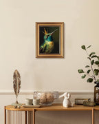 VIYYIEA Vintage Gold Framed Wall Art for Living Room, Hummingbird Canvas Prints Home Decor, Oil Painting Picture, Bedroom Wall Decor Gifts for Friends or Family -【King of Hummingbirds】-(10L x 8W)