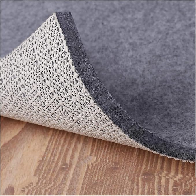 Non Slip Rug Pad Grippers - 5x8 Ft, 1/4" Thick, Felt + Rubber Double Layers Area Carpet Mat Tap, Provides Protection and Cushioning for Hardwood or Tile Floors