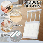 Gerrii 2 Pcs Closet Tension Shelf Rod Expandable Shelf Locker Organizer Adjustable Storage Rack Scalable Layered Divider Separator for Cabinet Wardrobe Kitchen Bathroom (14.96‘’-23.62'')