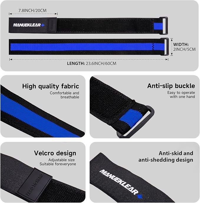 MANUEKLEAR Blood Flow Restriction Bands for Women Glutes Leg, Booty Bands for Women Butt Lift, BFR Occlusion Thigh Bands for Workout Squat Hip Building