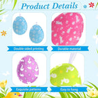 Jutom 108 Pcs Easter Egg Rabbit Ornaments Shamrock Felt Heart Hanging Ornaments Heart Shaped Clover Baubles Shamrock Egg Felt Decoration for Holiday Favor (Cute)