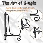 12 Pack Iron Display Stands, 4 Inch Black Plate Holder Easel for Display, Decorative Tabletop Frame Picture Stand for Book, Collectibles, Card and Arts