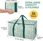 BALEINE 2-Pack Oversized Moving Bags with Reinforced Handles, Heavy-Duty Storage Tote for Clothes, Moving Supplies (Antique Folidage, 2-Pack)