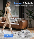 Portable Under Desk Elliptical Machine with Wireless Remote. 12 Manual & 3 Automatic Speeds. Pedal Ellipse Leg Exerciser. Leg Exerciser While Sitting for Seniors Adults Home Office