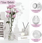 36Pcs Bud Vases Set Small Vintage Glass Bottles Clear Bud Vases in Bulk Multiple Shape Cute Glass Vases for Rustic Wedding Centerpieces Table Decorations and Home Decor(Clear)