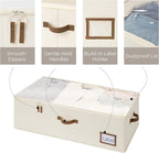 StorageWorks Under Bed Storage Bins, 10'' Underbed Storage Containers with Lid, 77L Clothes Organizer for Bedding, Blankets, Sweaters, Shoes, 2-Pack
