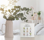 kunlisa Gentle Reminders Mental Health Funny Potted Plant Wooden Box Sign Desk Decor,Rustic Wood Block Plaque Box Sign for Therapy School Counseling Office Wall Shelf Tabletop Decoration
