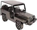 Alomejor Handcrafted Iron Car Figurine, Antique Vintage Metal Vehicle Model Home Decor with Exquisite Metal Craftsmanship, for Living Room TV Cabinet Wine Cooler Display (Silver)