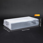 Shihanee 12 Pcs Boot Box Clear Plastic Stackable Shoe Storage Organizer Foldable Heavy Duty Shoe Containers for Closet Small Spaces Dorm Bedroom Apartments (13.4 x 8.3 x 5.1 Inches)