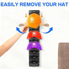 BRIGHTWORLD Hat Rack for Baseball Caps, 2 Pack Hat Rack for Door Hold Up to 20 Hats, Baseball Cap Organizer, Hat Organizer for Closet Door Bedroom (Adhesive or Screw Mount) BLACK