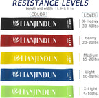 Professional 5 Pcs Long Resistance Bands and 5 Pcs Loop Bands. Latex-Free, Work Out Bands, Stretch Bands for Working Out Women or Men, Exercise Bands Set for Physical Therapy