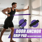 WHATAFIT Resistance Bands,Pull Up Assist Bands Set with Handles, Exercise & Workout Bands with Door Anchor for Men & Women – Home Fitness Equipment for Strength Training, Stretching