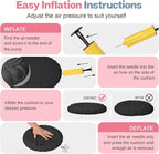 Wobble Cushion, Extra Thick Wiggle Seat for Sensory Kids, Non-slip Balance Disc with Inflation Pump for Adults Core Strength, Posture Improvement & Physical Therapy (13.5in/34cm)