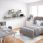 Sorbus Floating Shelves for Wall – 16 Inch Floating Shelf for Kitchen, Bedroom, Living Room, Bathroom, Home & Wall Decor - Mounted Bathroom Shelves with Invisible Brackets (Grey, 4 Pack)