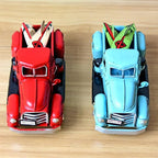 PRETYZOOM Vintage Handmade Iron Car Model Red Miniature Desktop Ornament Classic Vehicle Decor for Home Office Unique for Vehicle Lovers Craftsmanship Functional
