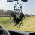 Mini Dream Catcher for Car Rear View Mirror Accessories,Handmade Small Dream Catchers Boho Car Charm Interior Decor（Black）