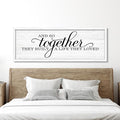 Rutiyoka Farmhouse Wall Decor: 'and so Together They Built a Life They Loved' Sign, 41.3''15'' Framed Wood Wall Art for Bedroom