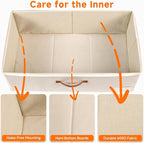 60L Large Under Bed Storage with Wheels Pack of 2, Underbed Shoe Container Bin with Clear Lid Cover, 10.5 Inches Rolling Under Bed Drawer Storage Bag Basket for Boots Quilt Sweater - White