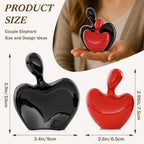 XMGZQ Mini Hugging Couple Statue Ceramic Lover Figurine Home Decor is a Romantic Gift for Her on Wedding Anniversary and Valentines, TV Stand Decoration Knick Knacks for Shelves (Red)