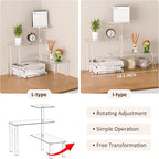 Sezanrpt Clear Countertop Corner Organizer Shelf 16.9x16.9x15.6 inch, 3 Tier Acrylic Organizer Corner Shelf for Bathroom, Kitchen, Study Room, Spice Jars, Coffee Bar, Dresser Table, Books
